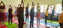 Yoga activity performed on 15th june